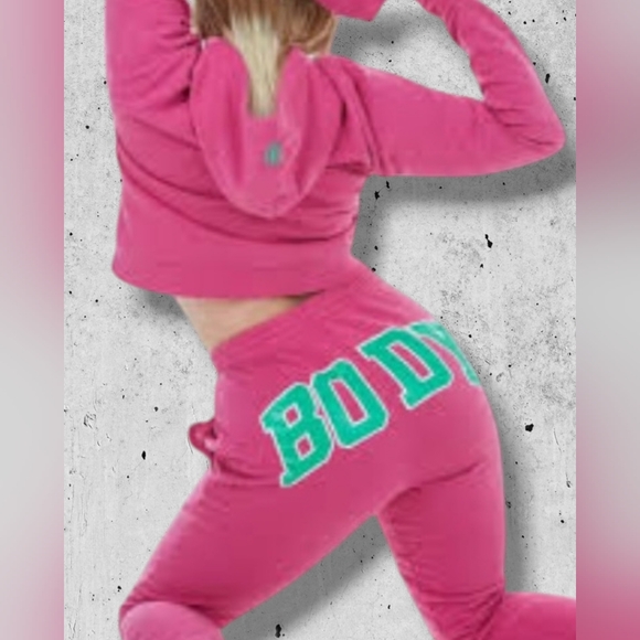 Pink and Green Body Hoodie By Tracy Raven. Size XL - Picture 3 of 13